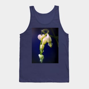 elegant white bleeding hearts, blue #4 Tank Top